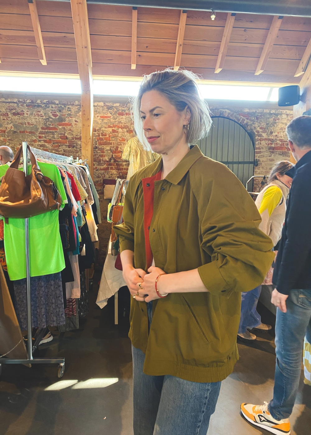 Mosgroene tussenjas - maat L/XL