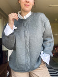 Grijze wollen dames trui - maat XL/XXL