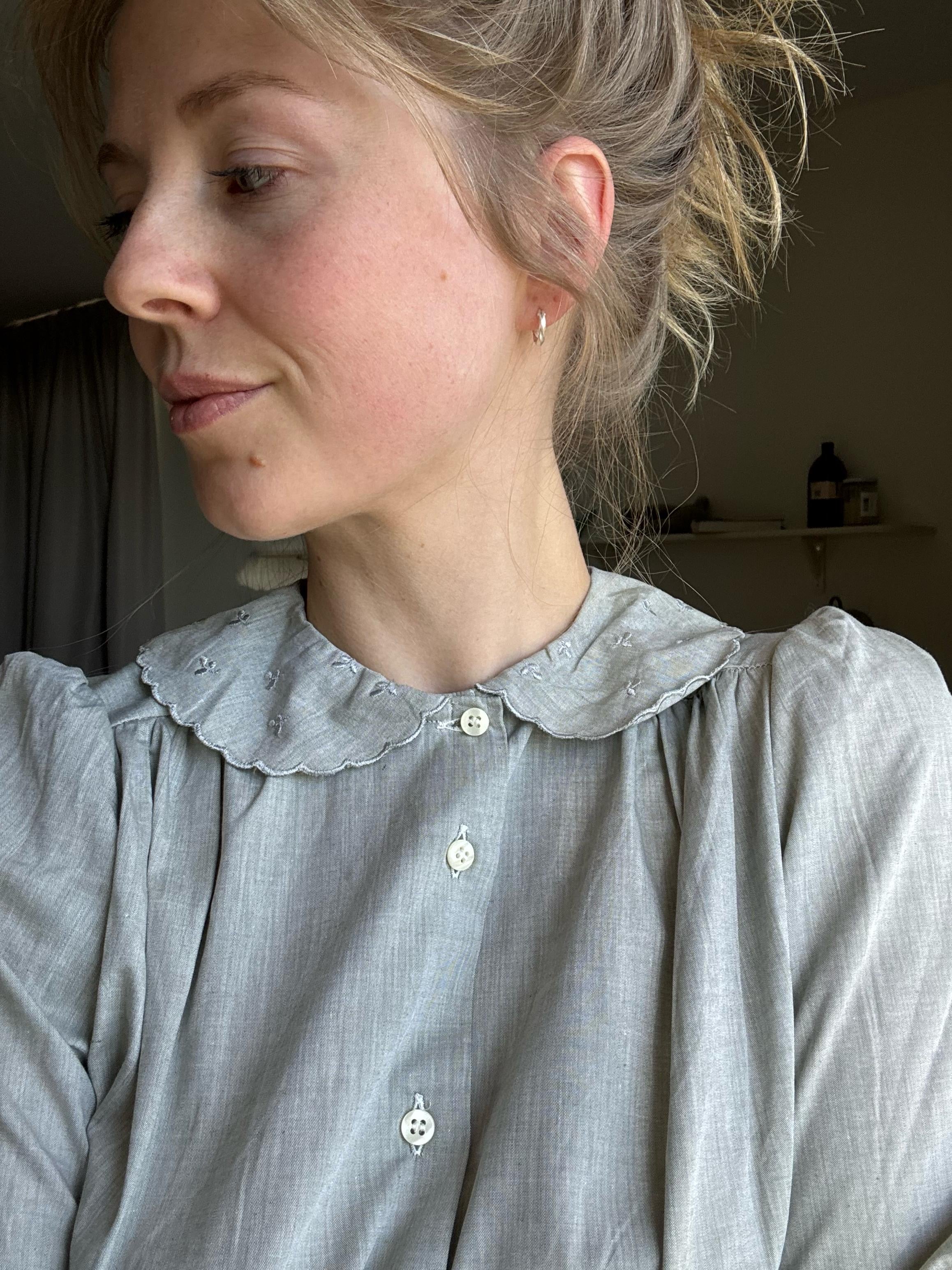 Mintgroene katoenen blouse - maat XS/S