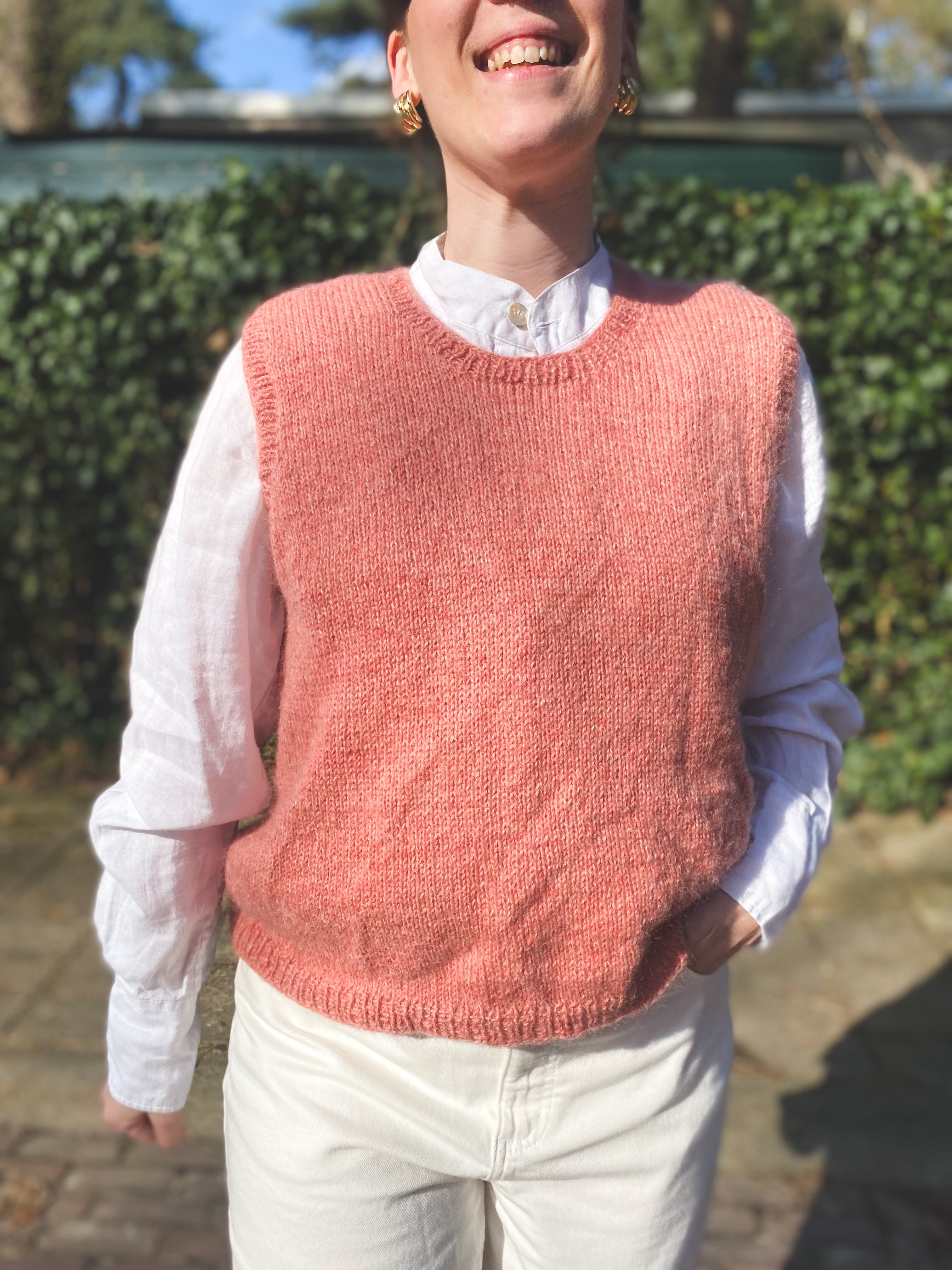 Zachtroze spencer - maat