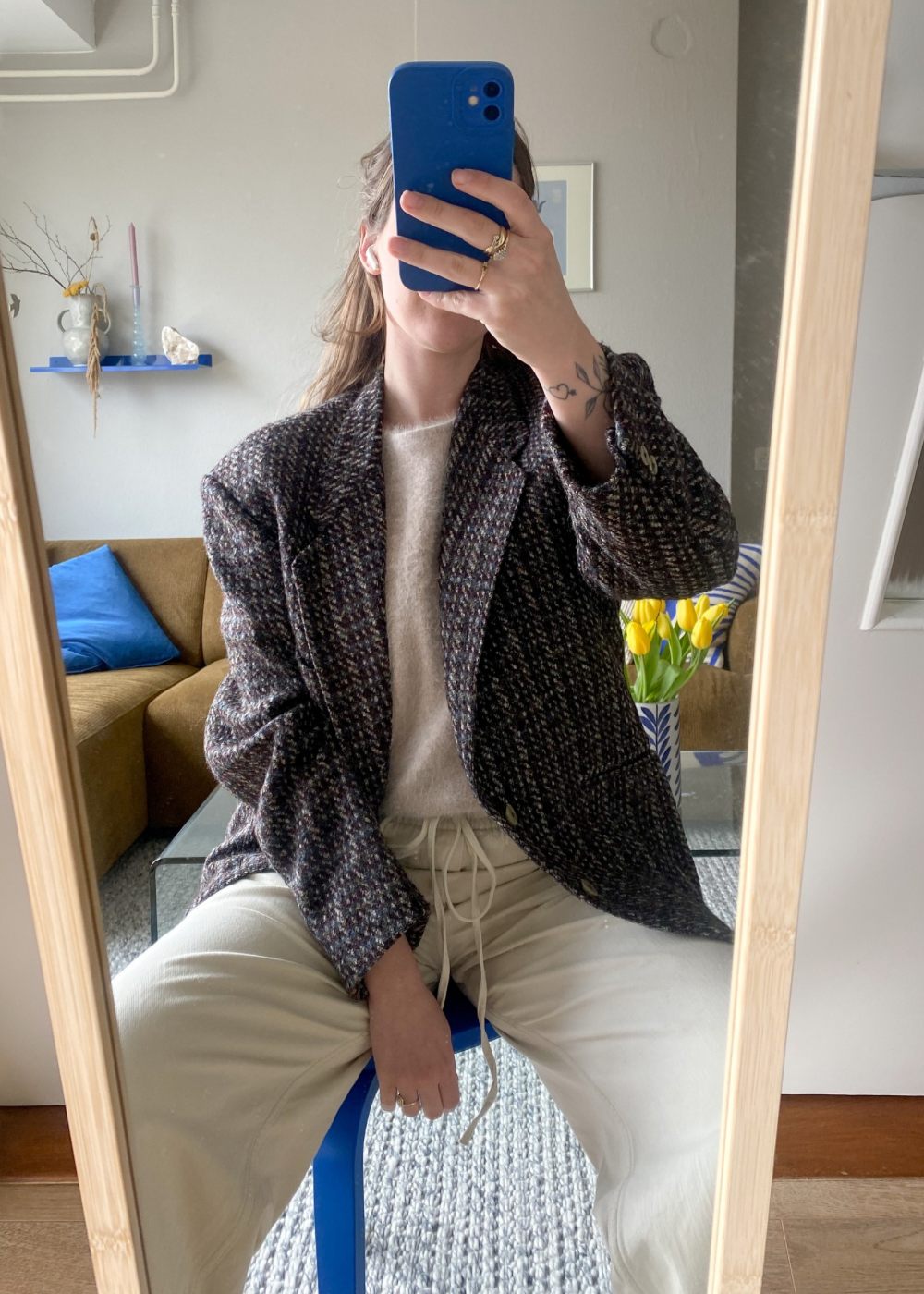 Tweed blazer - maat L/XL