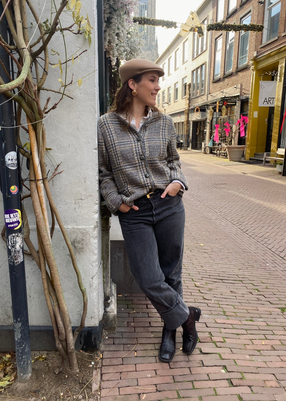 Ruitjes print vest - maat M/L