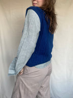 Kleurrijk wollen gilet - maat L/XL
