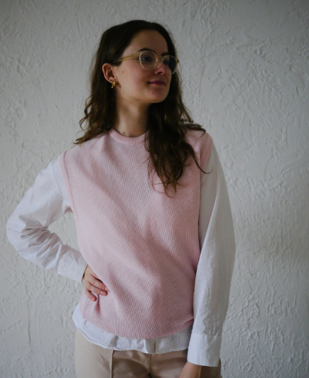 Soft pink wool spencer | Tess