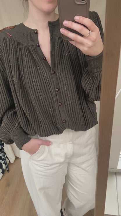 Donkergroene top – maat L