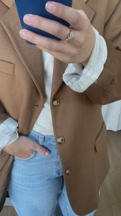 Wol & cashmier blazer - maat L/XL