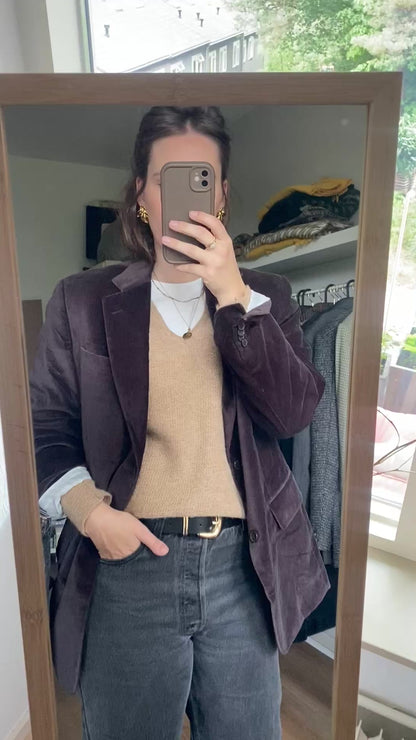 Dames blazer gemaakt van velvet stof - maat L/XL