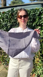 Geruit/lila katoenen sjaal
