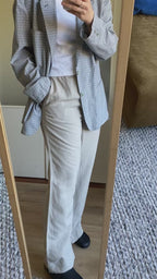 Katoen blazer met ruitjes - maat L/XL