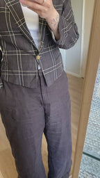 Bruine linnen blazer - maat L