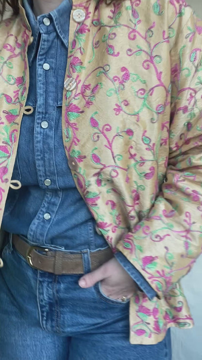 Viscose embroidered jasje/vest - maat M/L