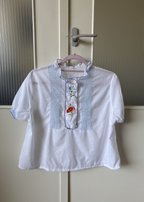 Embroidery katoenen blouse - maat XS/S