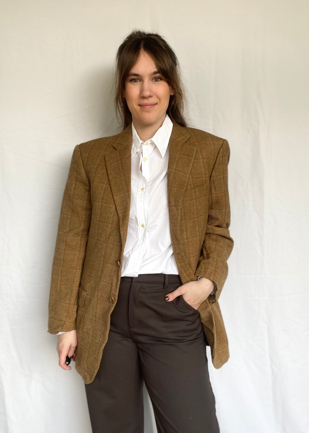 Licht bruine blazer - l/xl