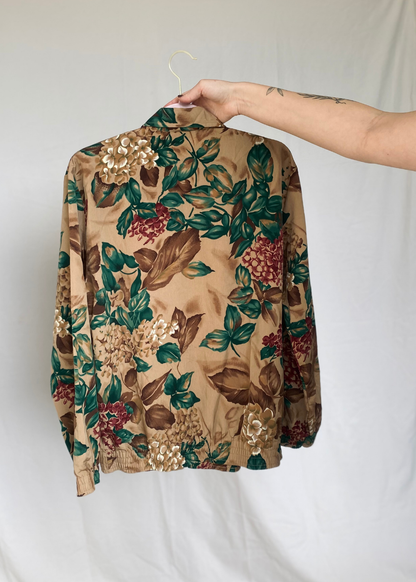 Bloemen bomber jack - m/l