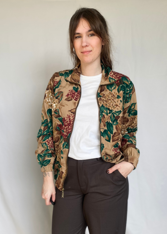 Bloemen bomber jack - m/l