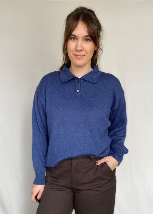 Blauwe polo - l/xl