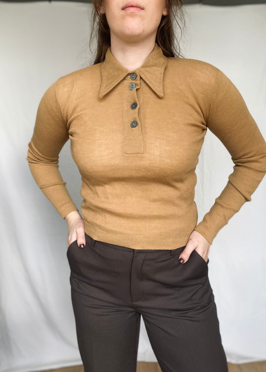 Beige polo - xs/s