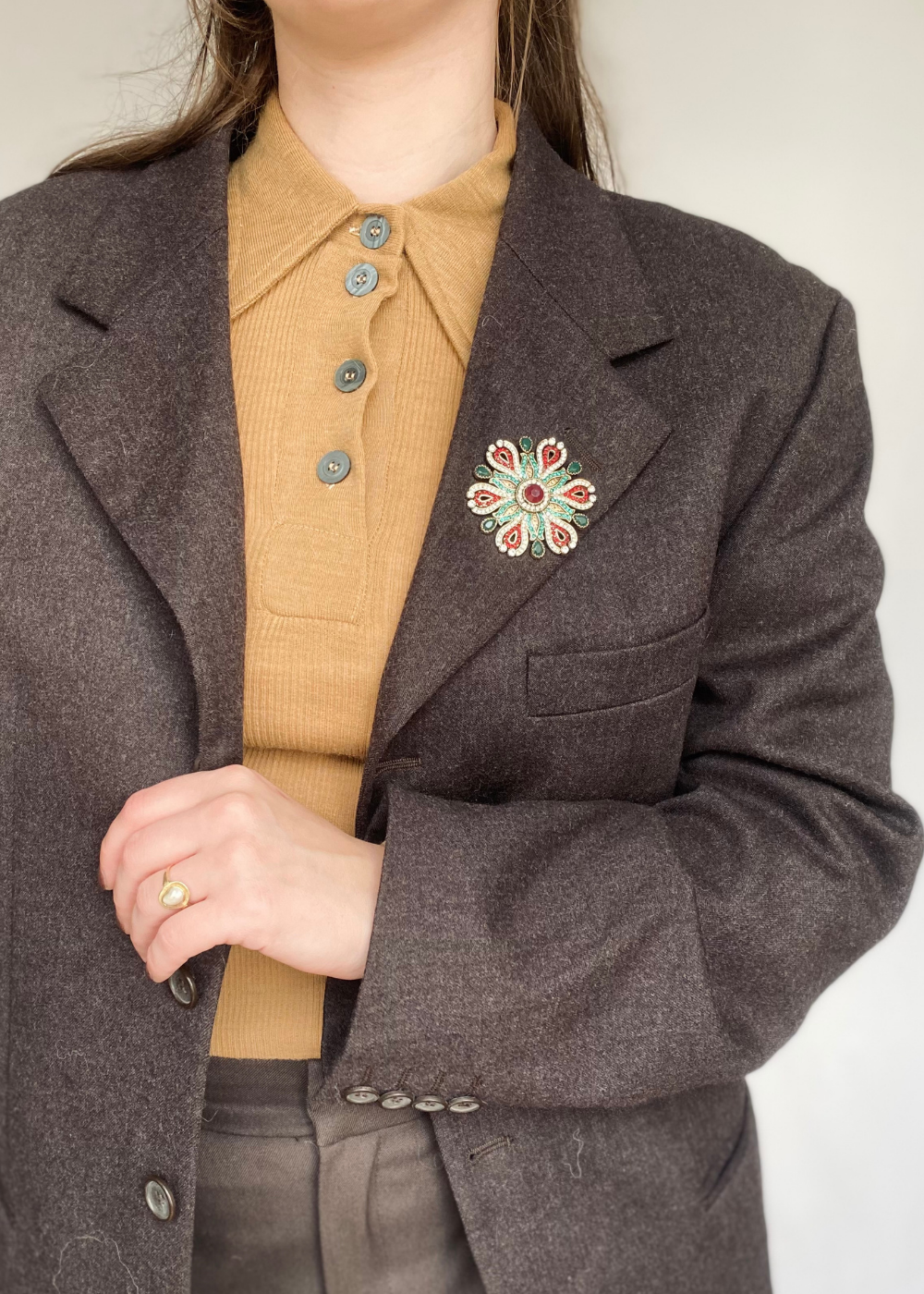 Beige polo - xs/s