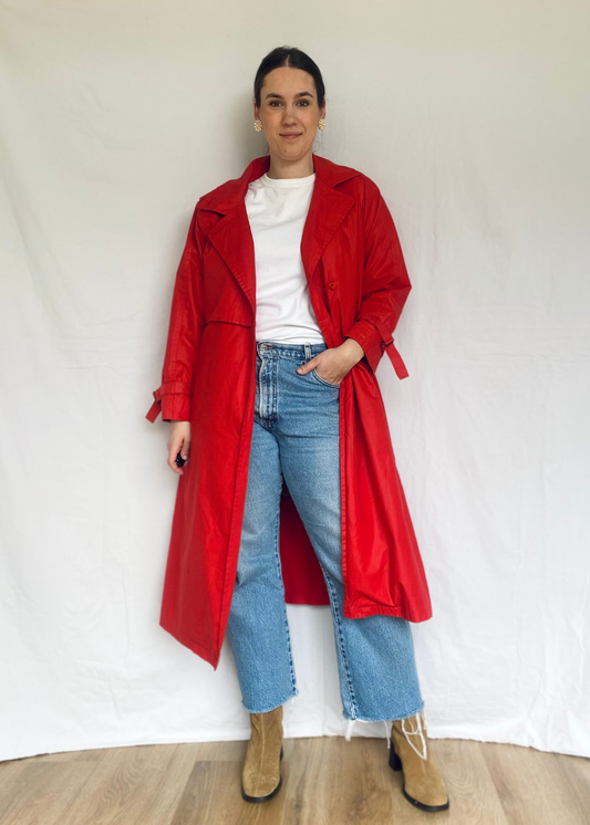Rode trenchcoat - m/l