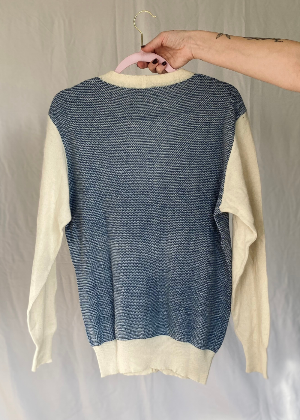 Blauw/wit vest - l/xl