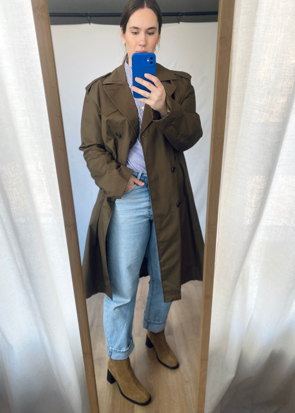 Bruine trenchcoats - l/xl