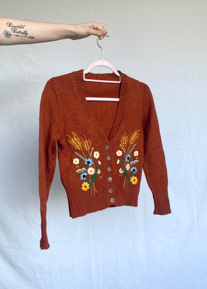 Vestje met bloemen - xs/s