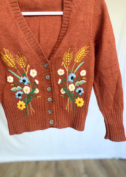 Vestje met bloemen - xs/s
