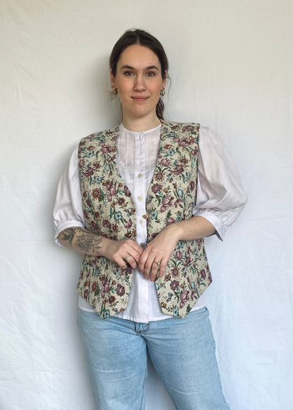 Lila katoenen blouse - m/l/xl