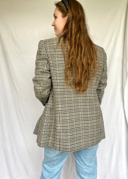 Dames geruiten blazer - maat L