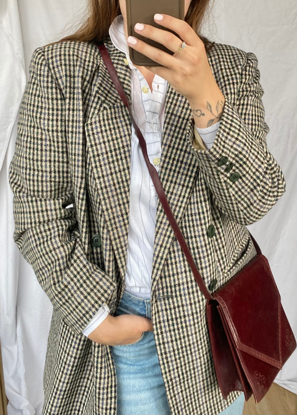 Dames geruiten blazer - maat L