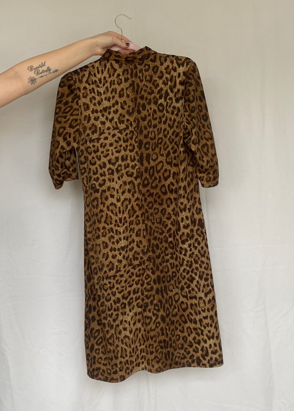 Panterprint jurk - m/l