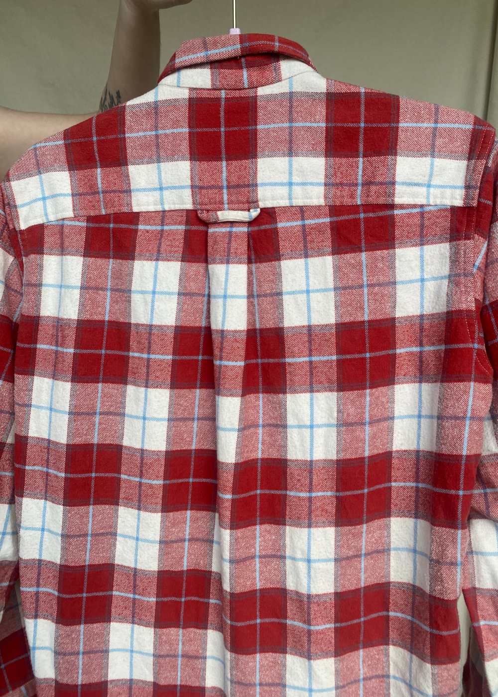 Rood katoenen geruiten blouse - maat S/M
