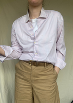 Roze/blauw gestreepte blouse - maat M/L