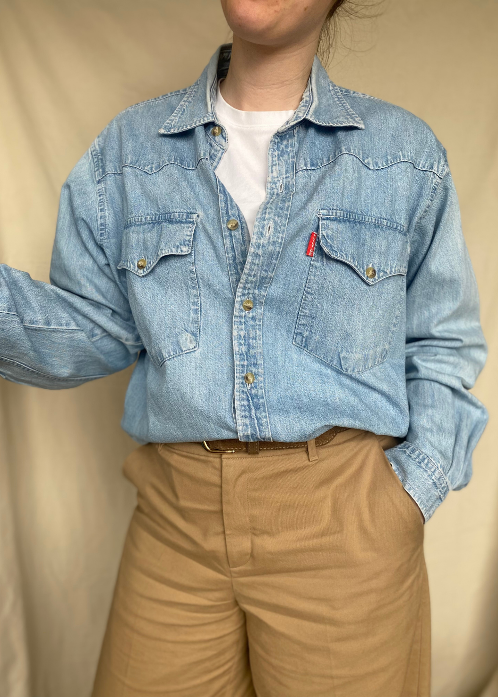 Lichte spijkerblouse - maat L/XL