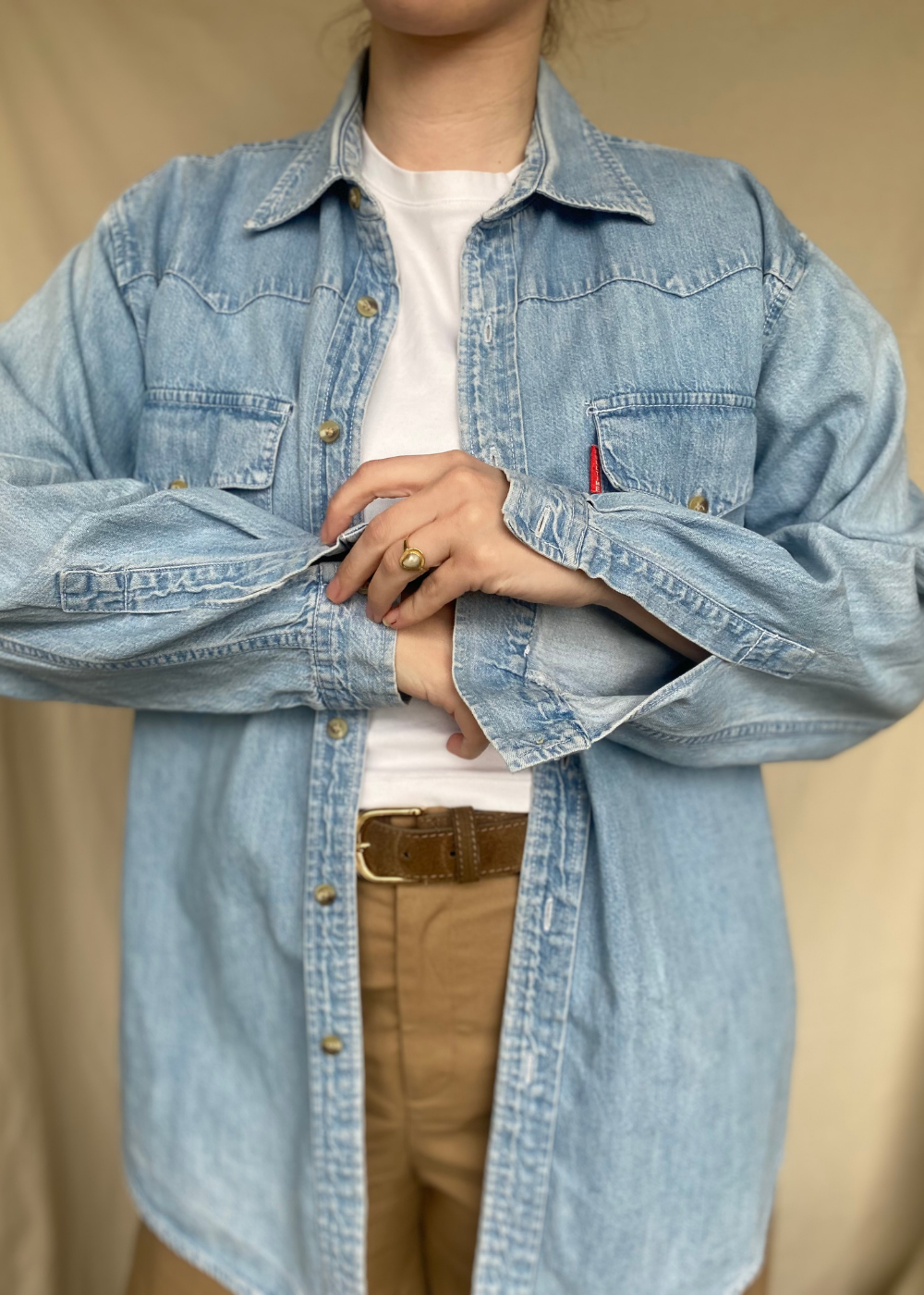 Lichte spijkerblouse - maat L/XL
