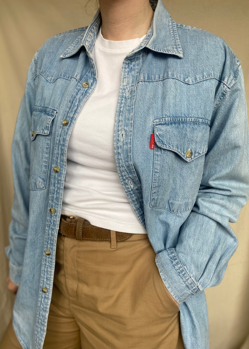Lichte spijkerblouse - maat L/XL