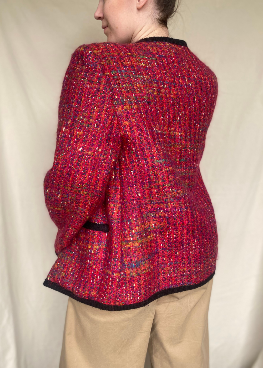 Rood tweed blazer - maat L/XL