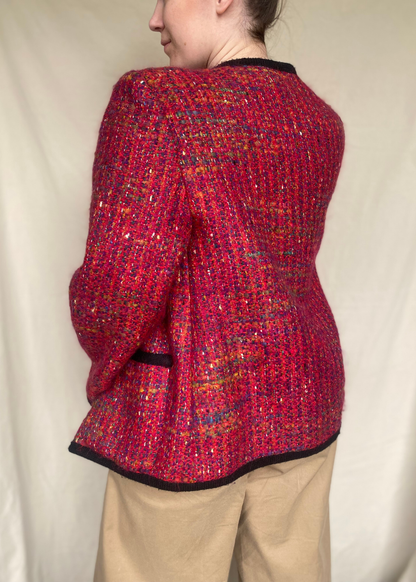 Rood tweed blazer - maat L/XL