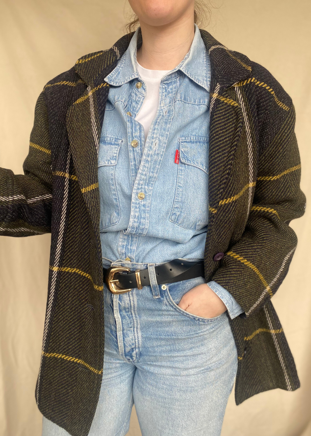 Voorjaarsjas met ruiten - maat M/L