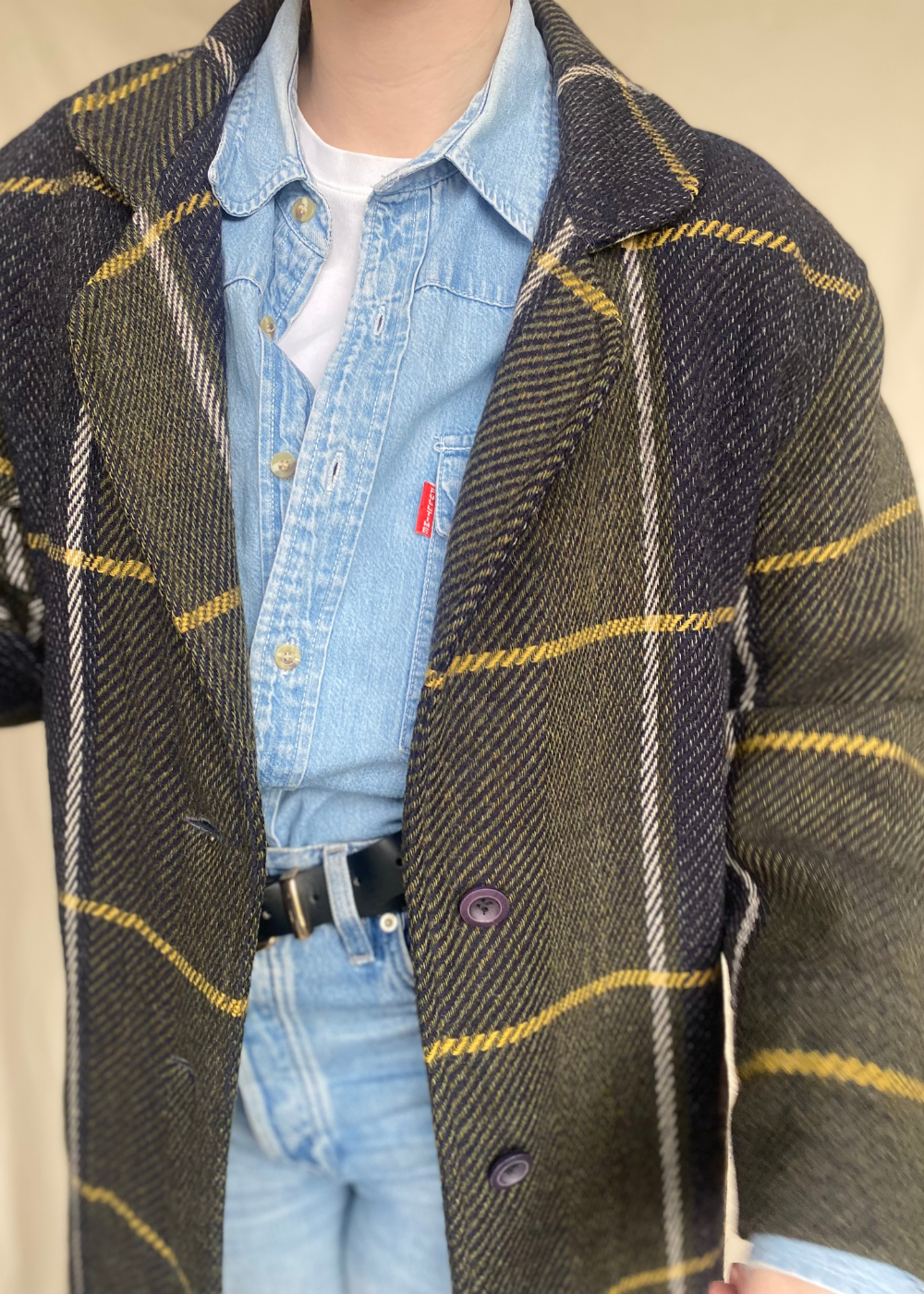 Voorjaarsjas met ruiten - maat M/L