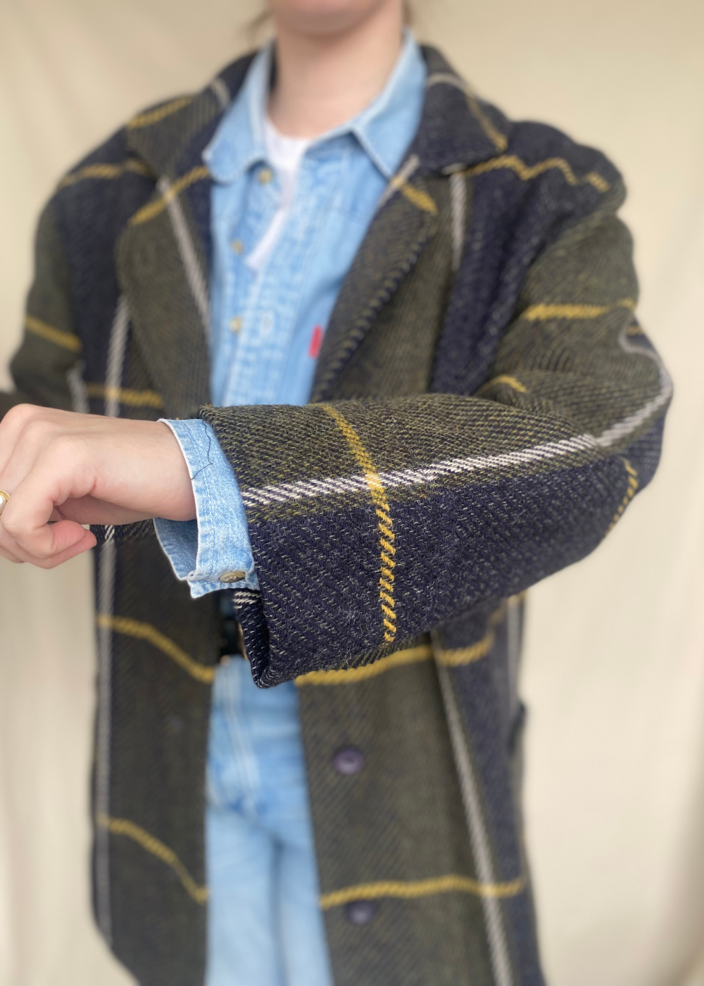 Voorjaarsjas met ruiten - maat M/L