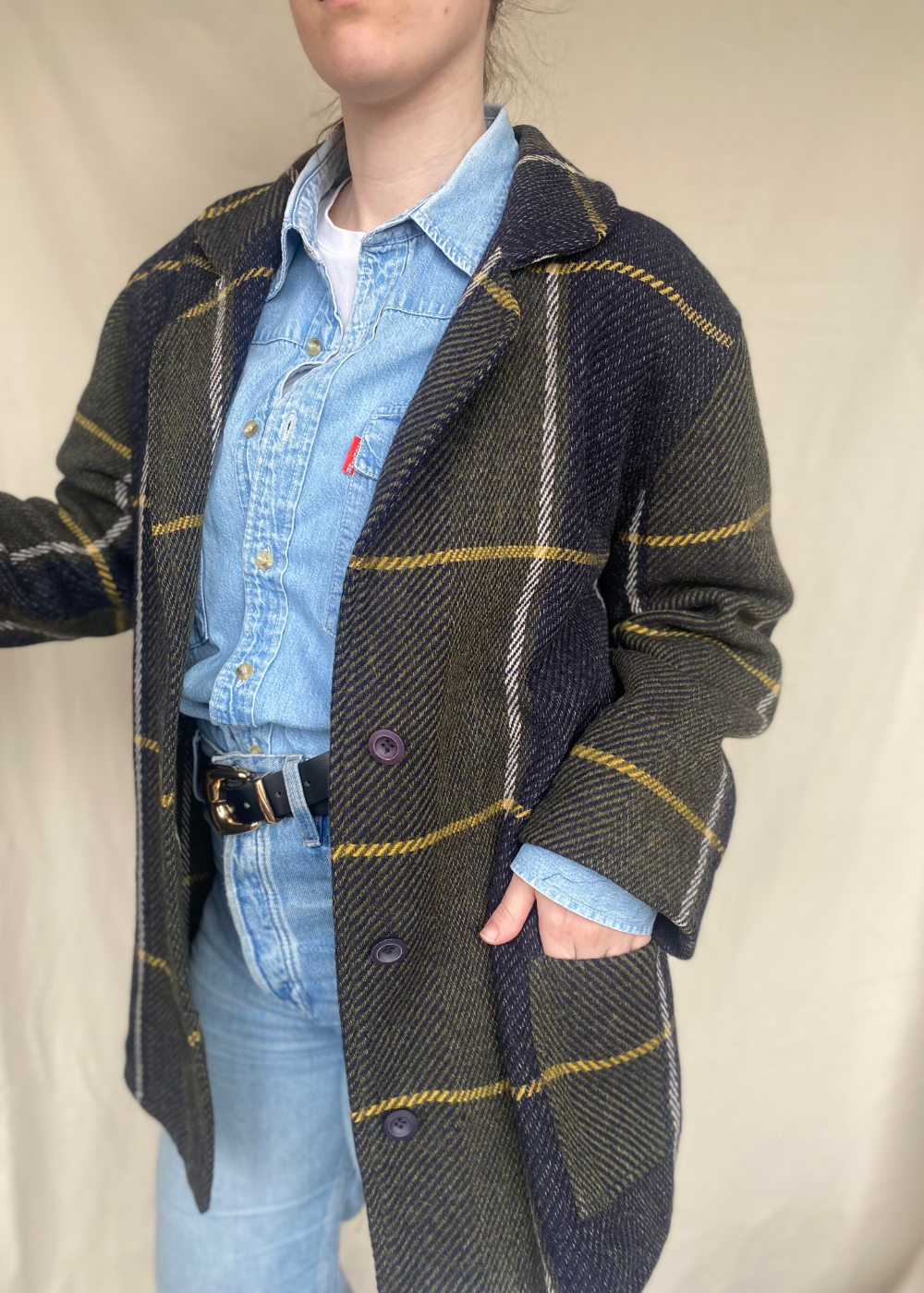 Voorjaarsjas met ruiten - maat M/L