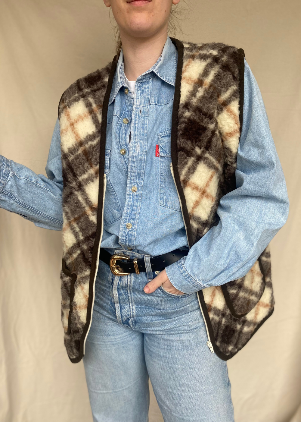 Wollen gilet - maat M tot XL