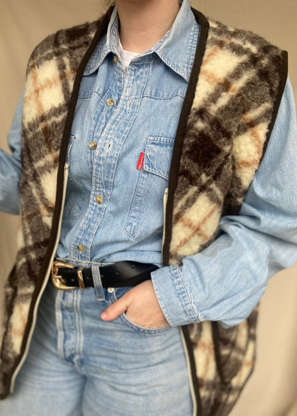 Wollen gilet - maat M tot XL