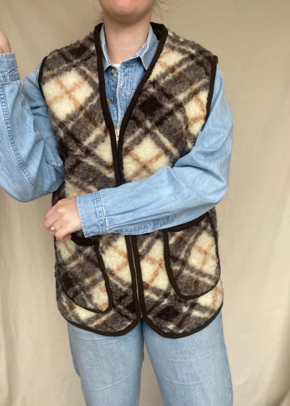 Wollen gilet - maat M tot XL