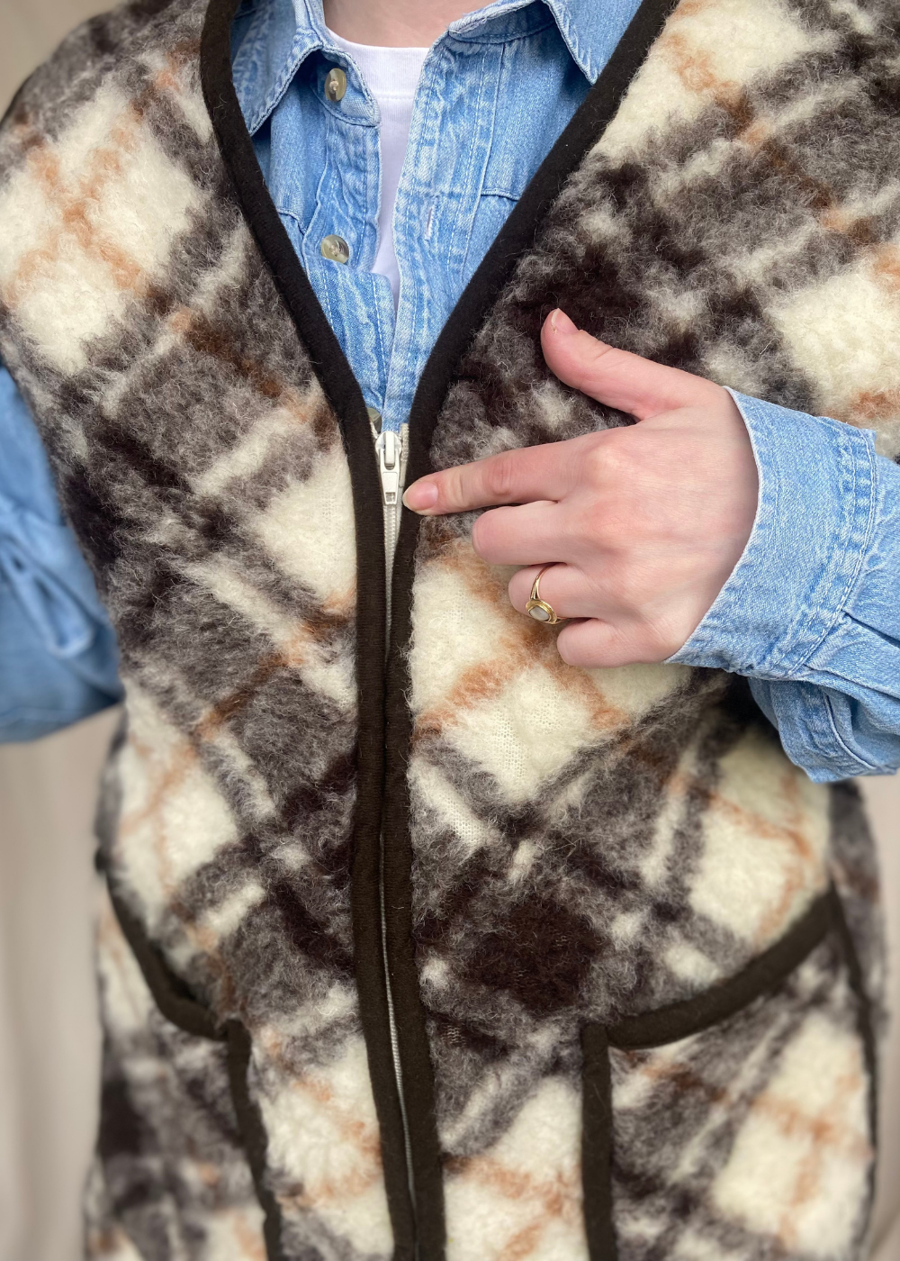 Wollen gilet - maat M tot XL