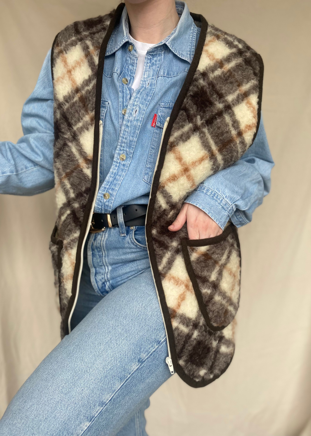 Wollen gilet - maat M tot XL