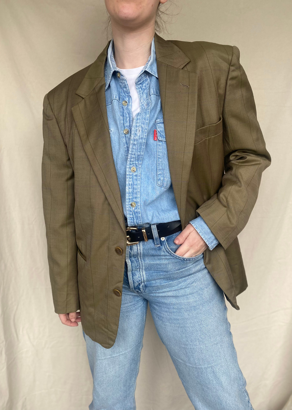 Groene blazer - maat L/XL