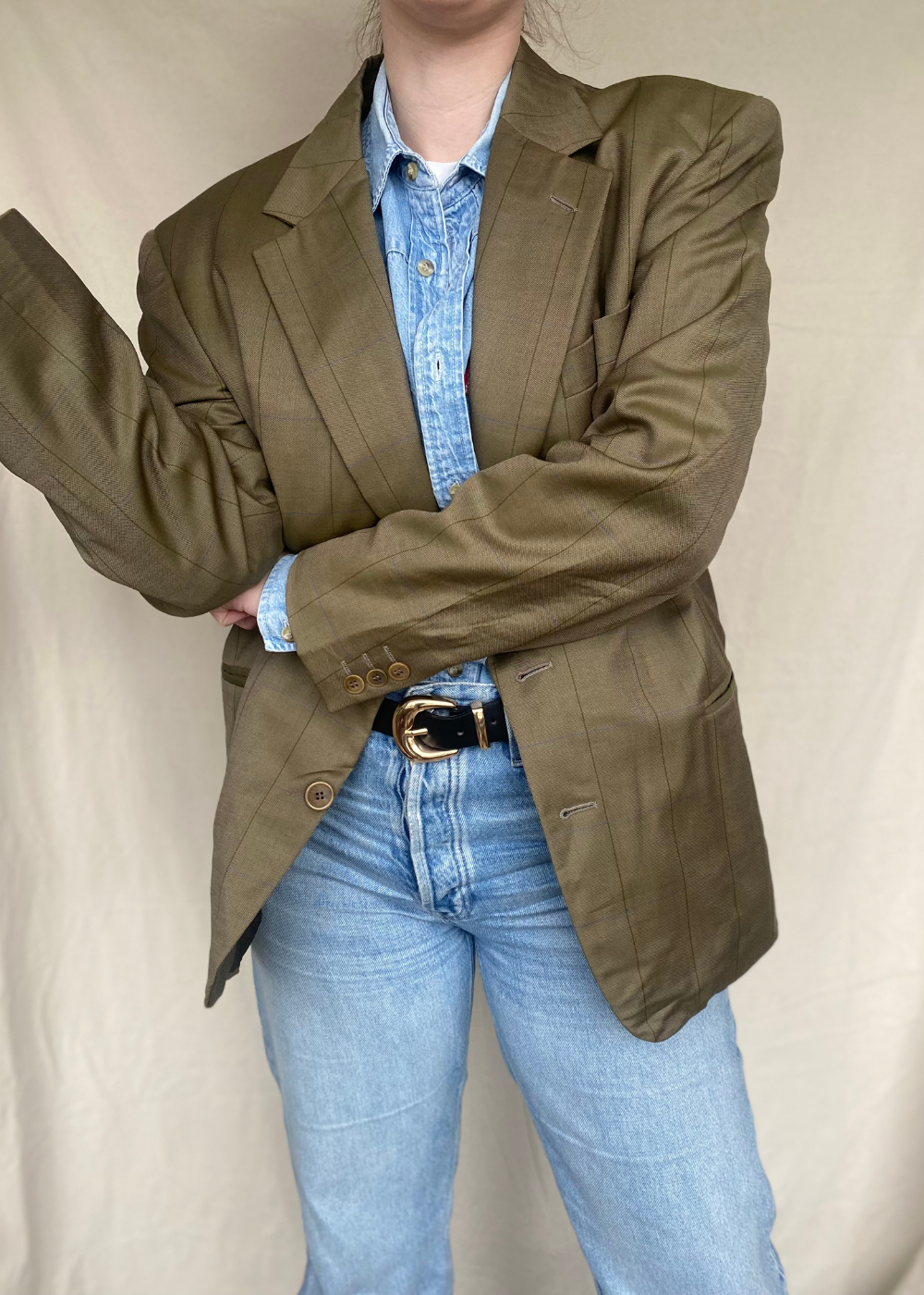 Groene blazer - maat L/XL