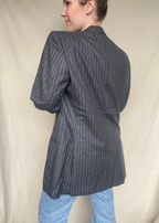Grijs gestreepte blazer - maat L